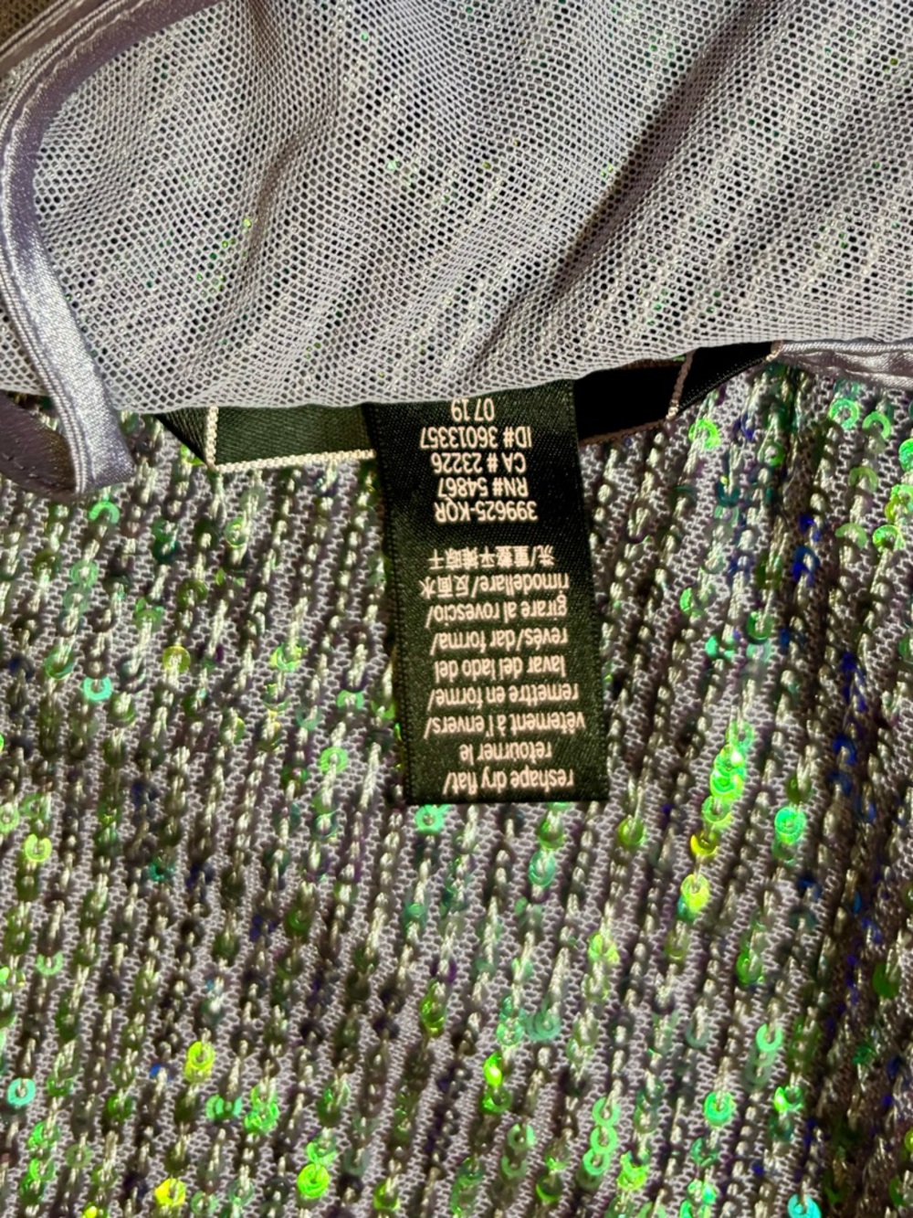 Victoria's Secret Slip Mini Purple Lilac Dress Sequin  Lingerie Sz Small - Picture 4 of 8